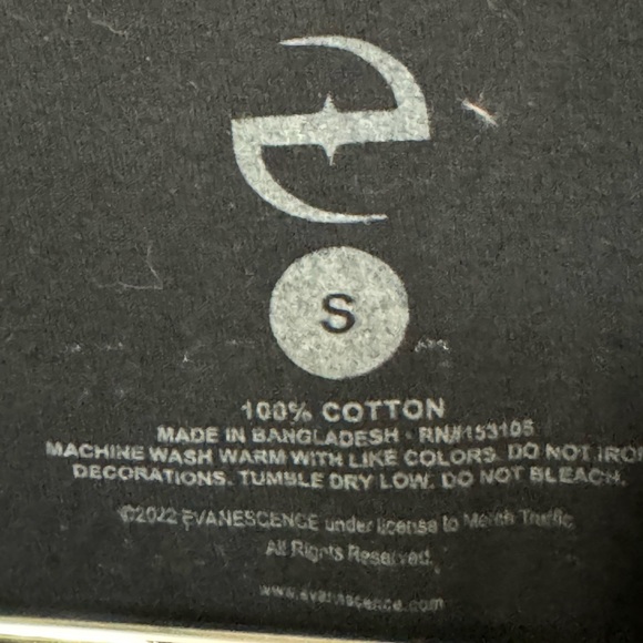 Evanescence Rock Band 2022 Concert Tour Black Men’s S T-Shirt Rare - Picture 5 of 7